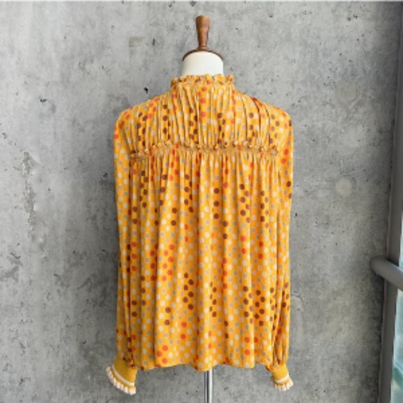 NWT Current Air Polka Dot Blouse - L - Picture 3 of 8